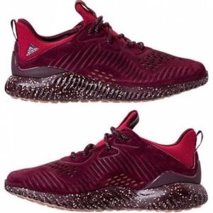 Red authentic adidas leather alpha bounces